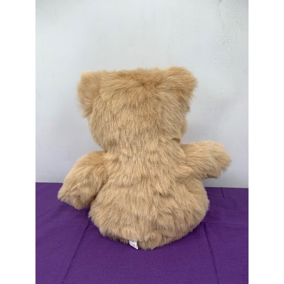 Jimmy 17 Inch Tan Bear Pink Bow Red Nose Feet Details Brown Plastic Eyes Plush S - Picture 3 of 8